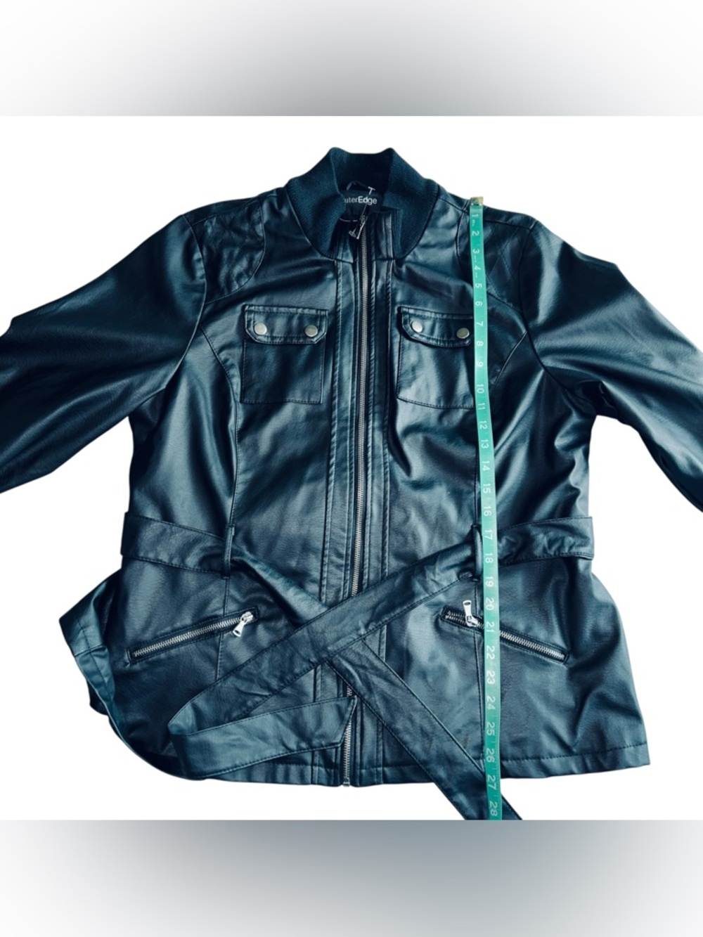 Outer Edge Black Leather Jacket NWT - image 4